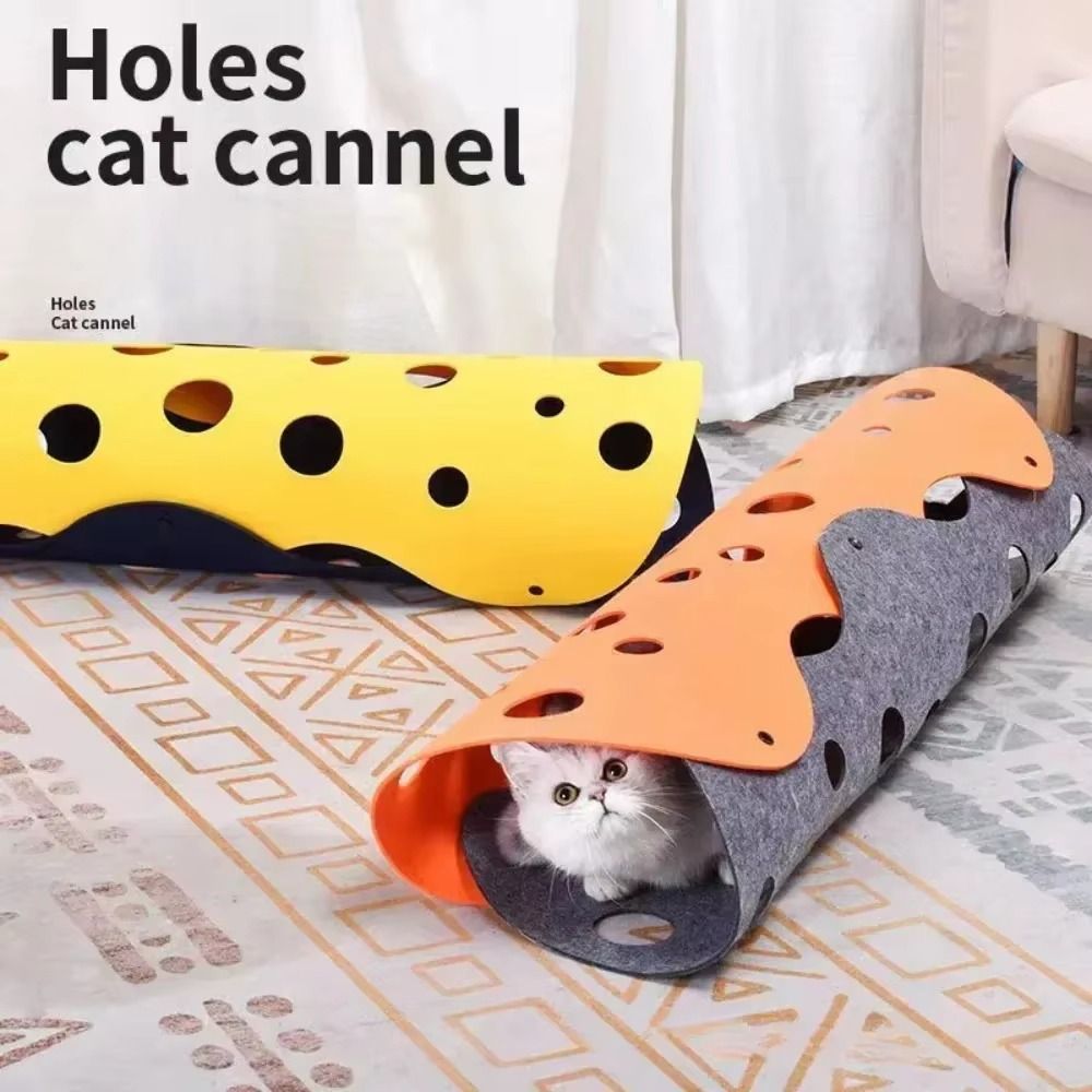 Cat Tunnel Toy - Durable Foldable Cat Tunnels Bed DIY