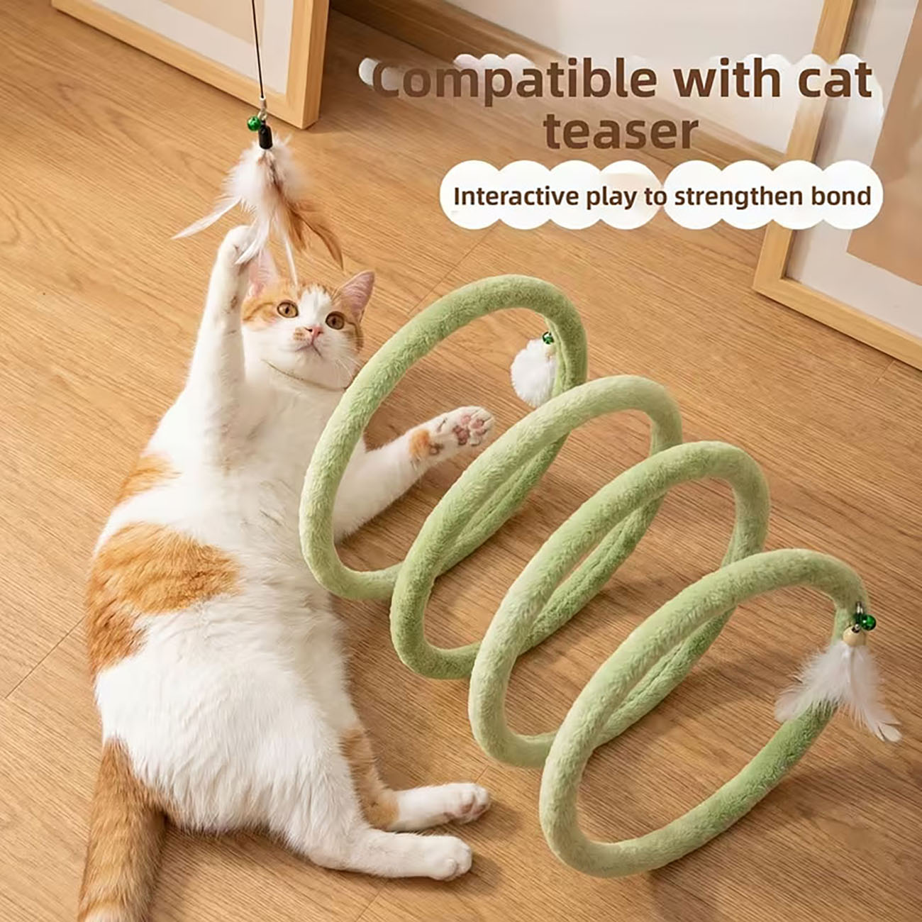 Spring cat tunnel toy with jin - огляд і ціна Cat Tunnel Toy