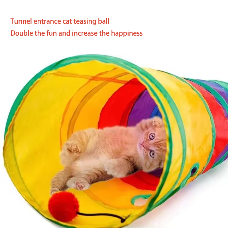Rainbow Cat Tunnel Collapsible - огляд і ціна Cat Tunnel Toy
